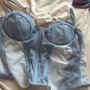 Light Blue Garage Corset Top
